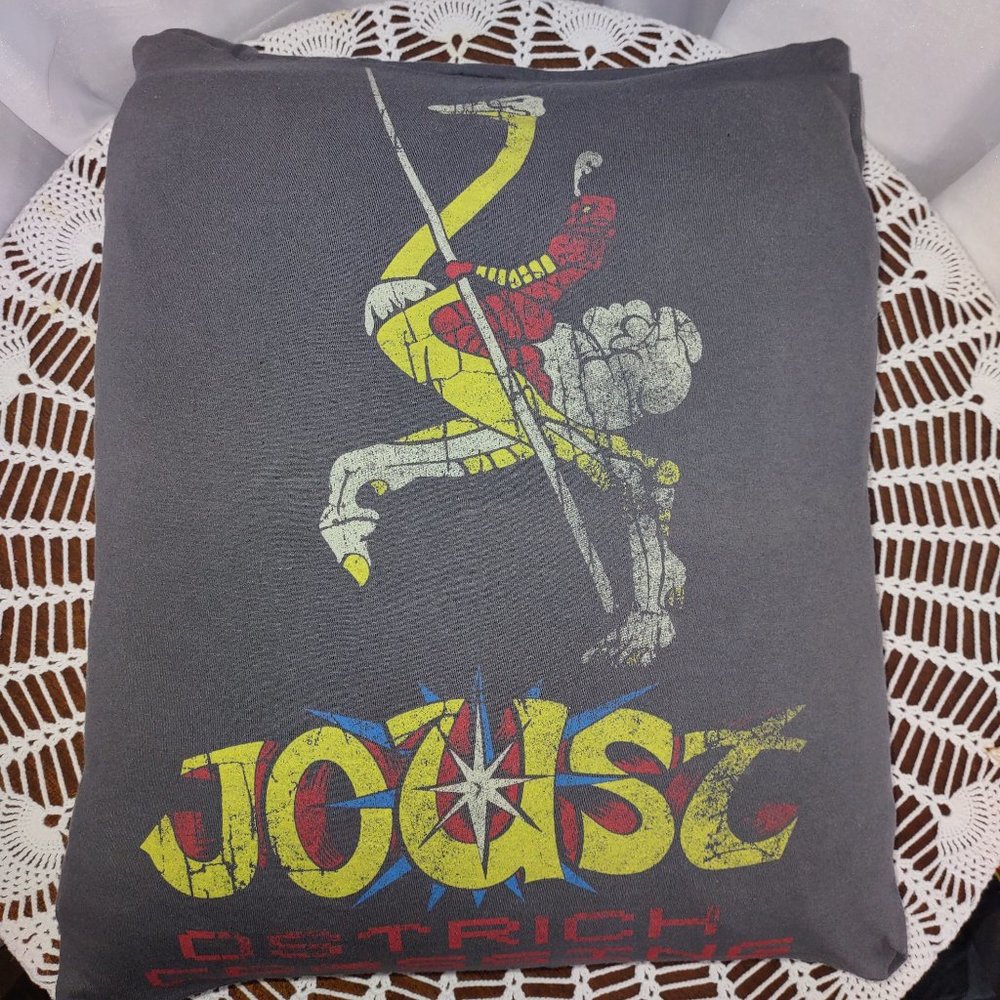 Rag Frog Revival  Joust Throw pillow cover Up-cycled from a T-shirt size 14"x14"